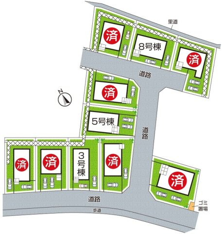 1(土)2(日)現地説明会！◆岸和田市門前町　全10邸の区画図|全10区画