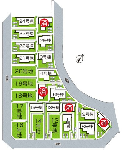 ★29(土)30(日)現地見学可能！★木津川市城山台　全24邸の区画図|全24区画