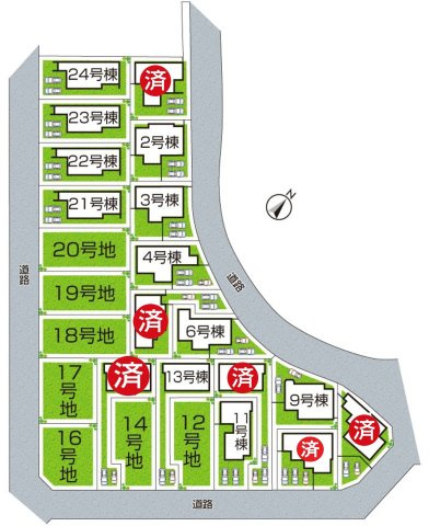 ★現地見学可能！★木津川市城山台　新築一戸建ての区画図|全24区画