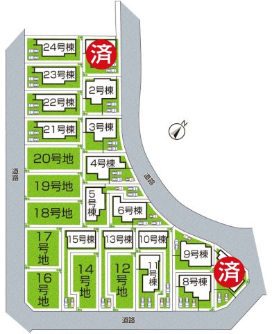 ★現地見学可能！★木津川市城山台　新築一戸建ての区画図|全24区画