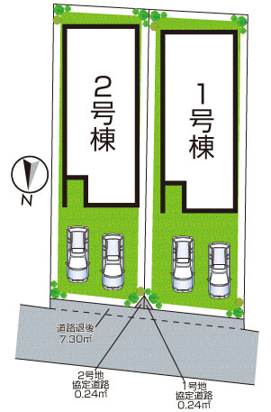 ★9(土)10(日)現地見学可能！★尼崎市塚口町　全2邸の区画図|全2区画
