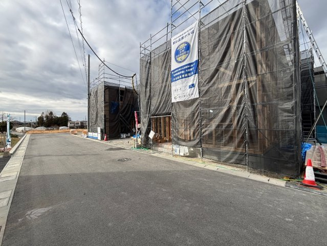 ●磯城郡川西町結崎　第20期　新築一戸建ての前面道路含む現地写真|周辺は閑静な住宅街です。前面道路もしっかりと有りますので車の出し入れも安心ですよ！