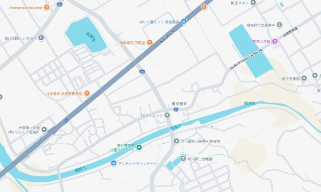 1(土)2(日)現地見学可能！◆泉佐野市南中樫井　限定1邸の地図