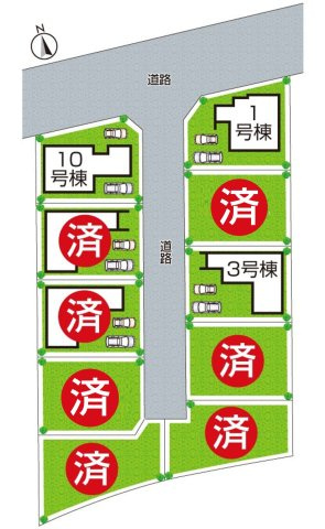 29(土)30(日)現地説明会！◆泉佐野市長滝　ラスト3邸の区画図|全10区画