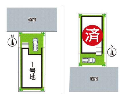 ★5(土)6(日)現地見学可能！★京都市伏見区醍醐新開　全2邸の区画図|全２区画・前面道路５．９ｍ
