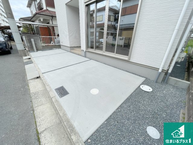5(土)6(日)現地説明会！◆羽曳野市碓井　限定1邸の駐車場|駐車スペース！散水栓があるので、こまめに愛車を洗えます！