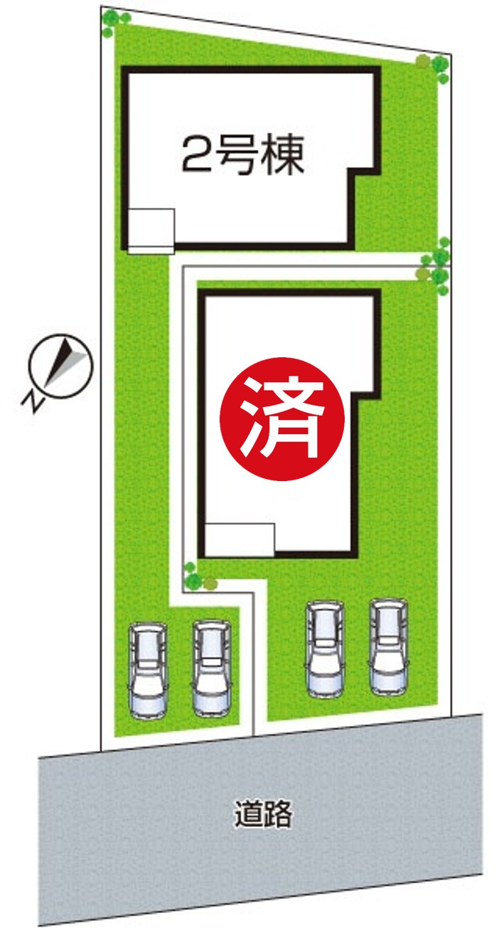 ★29(土)30(日)現地見学可能！★近江八幡市桜宮町　ラスト1邸の区画図|全2区画