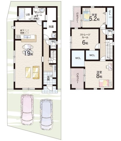 ◆岸和田市並松町　第5期　新築一戸建ての間取り|2号地