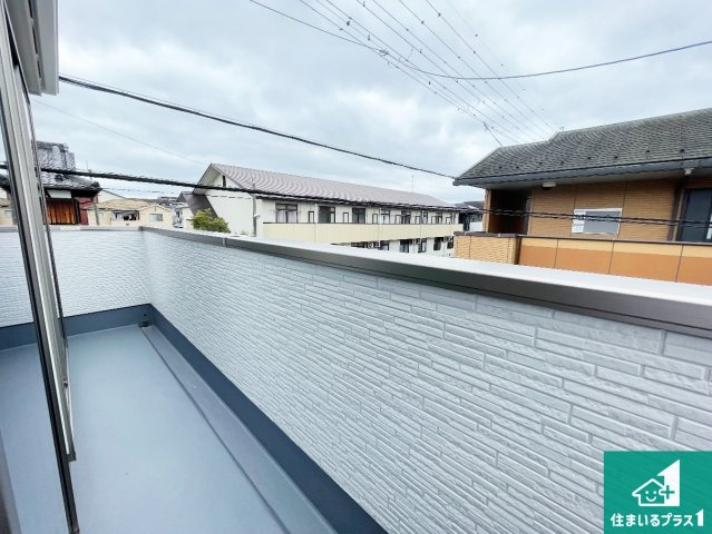 ★1(土)2(日)現地見学可能！★草津市上笠　全3邸のバルコニー|日当たりのよいバルコニー！お部屋が開放的に！