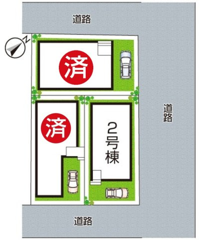★29(土)30(日)現地見学可能！★草津市上笠　全3邸の区画図|全3区画