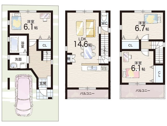 29(土)30(日)現地説明会！◆八尾市八尾木北　限定1邸の間取り