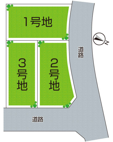 枚方市香里ケ丘　第3期　売土地の区画図|全３区画