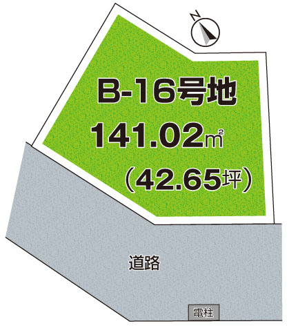 神戸市須磨区車　売土地の土地図|B-16号地