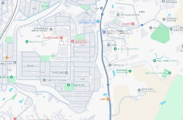 ★16(土)17(日)現地見学可能！★神戸市北区惣山町　限定1邸の地図
