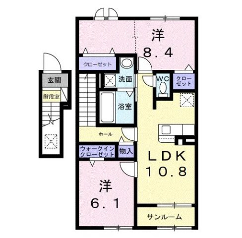 ディーテラス　Ⅰの間取り