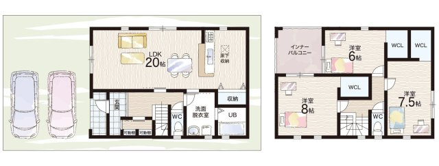 ●29(土)30(日)現地案内可能！　天理市指柳町　ラスト1邸の間取り|5号地