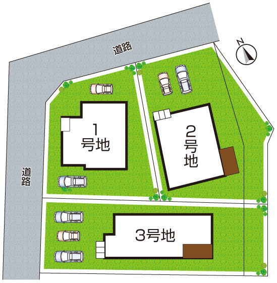 29日(土)30日(日)現地ご見学可能！ 池田市畑　第15期　新築一戸建ての区画図|全３区画