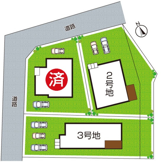 ■19日(土)～23日(祝)現地ご見学可能！  池田市畑　第15期　新築一戸建ての区画図|全３区画