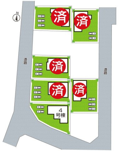 1(土)2(日)現地説明会　北葛城郡広陵町大野の区画図|全6区画