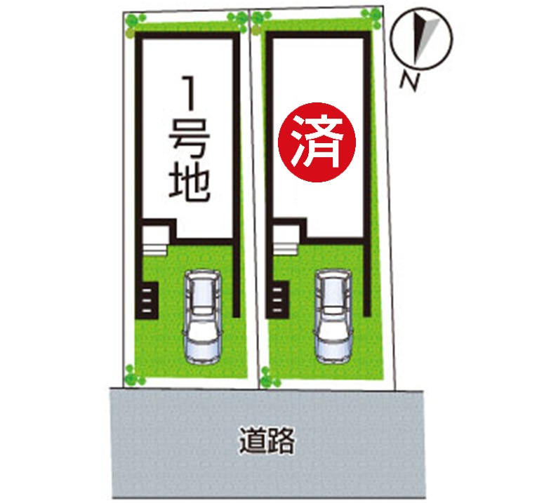 ★1(土)2(日)現地見学可能！★京都市右京区太秦上ノ段町　第2期　ラスト1邸の区画図|全2区画