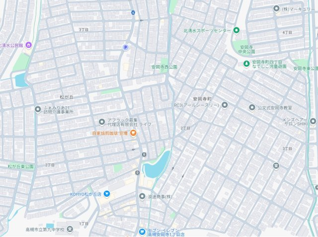 9日(土)10日(日)現地見学可能！　高槻市安岡寺町　全2邸の地図
