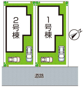 9日(土)10日(日)現地見学可能！　高槻市安岡寺町　全2邸の区画図|全2区画