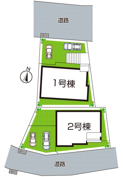 ★16(土)17(日)現地見学可能！★神戸市北区緑町　全2邸の区画図|全２区画