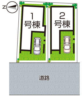 堺市北区長曽根町　第5期　新築一戸建ての区画図|全2区画