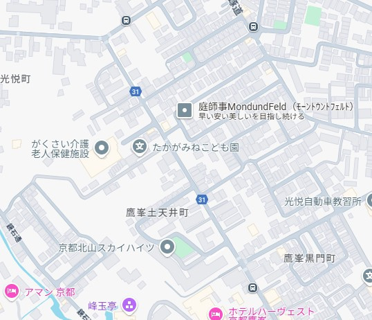 ★10(月)～16(日)現地見学可能！★京都市北区鷹峯南鷹峯町　ラスト1邸の地図