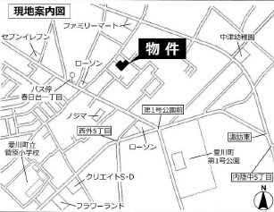 愛甲郡愛川町中津　全７棟の地図