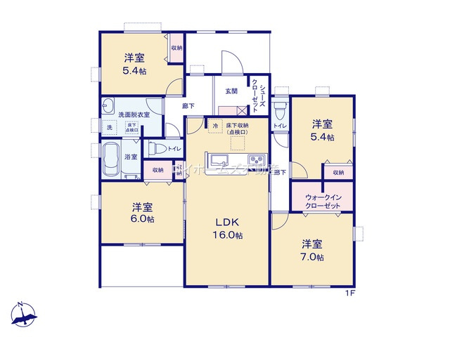 【間取り】 | 愛西市佐屋町宅地207-1『仲介料無料』新築戸建て | 5号棟