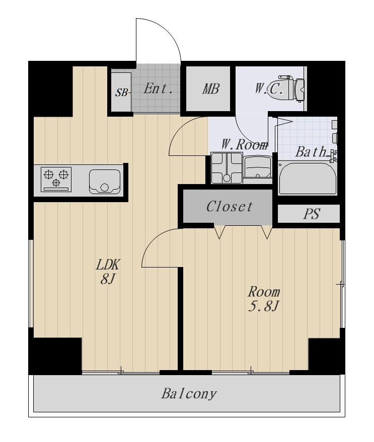 ワコーレ大森 201号室の間取り