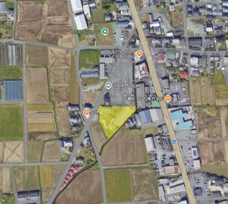 売地)八女市吉田字前牟田の地図