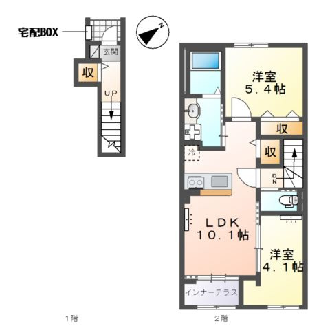 【間取り】 | 宮崎市大字島之内　賃貸アパート新築工事