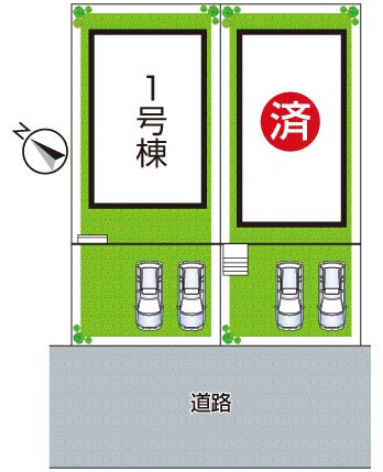 1日(土)2日(日)現地見学可能！　枚方市山之上西町　全2邸の区画図|全2区画