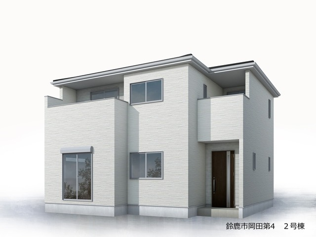 ●鈴鹿市岡田 第4 新築戸建【全3棟】の外観パース|外観パースです