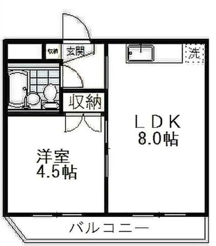国分寺市西恋ヶ窪１丁目の中古マンションの間取り
