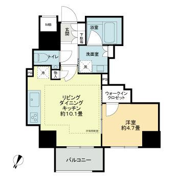 インプレスト天神オークタワーの間取り