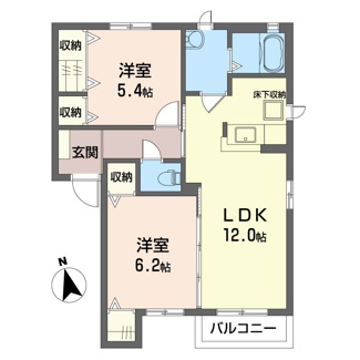 【間取り】 | グレースコートA