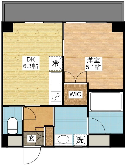 プラスパー築町の間取り