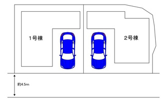 【区画図】 | 菩提町５丁　新築分譲住宅　全２区画