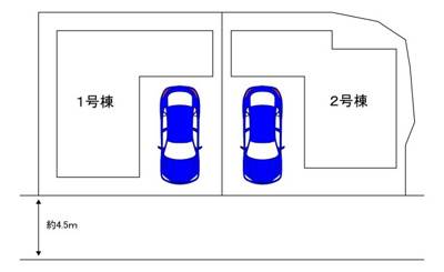 【区画図】 | 菩提町５丁　新築分譲住宅　全２区画