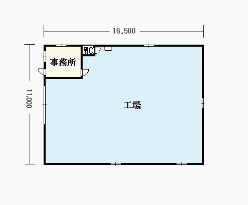 宇頭町工場1の間取り