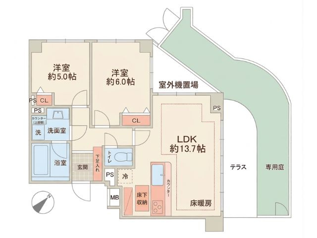 アンビシャスプラザ中神の間取り