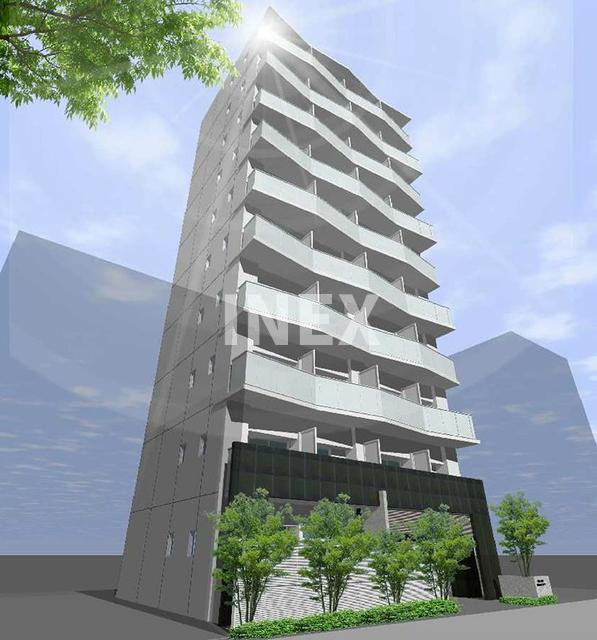 横浜市神奈川区浦島町の賃貸マンションの外観パース