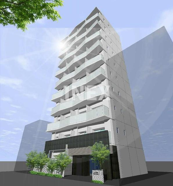 横浜市神奈川区浦島町の賃貸マンションの外観パース