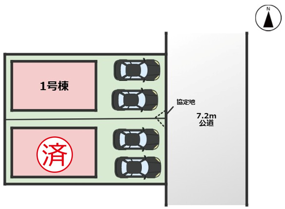 Terrechez瑞穂区雁道町1期｜名古屋市の戸建ならホームアップの区画図