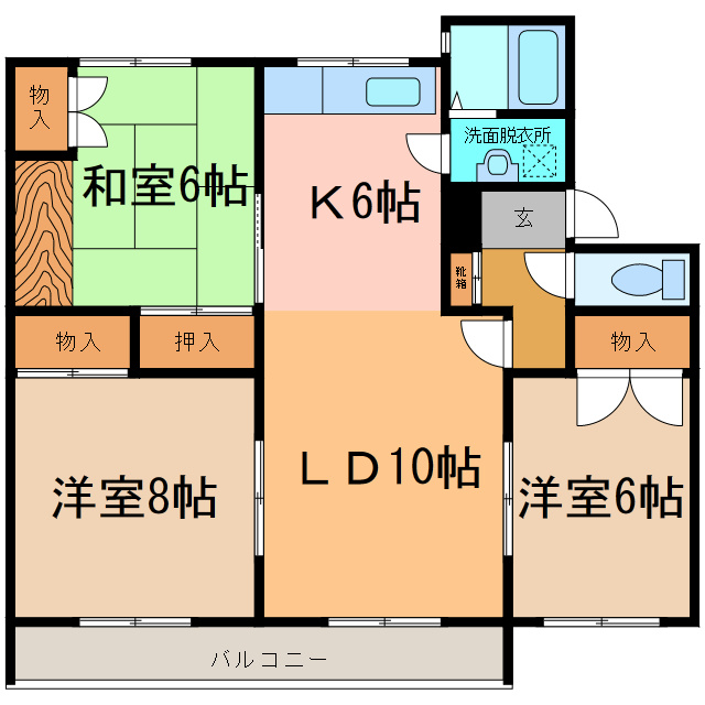 なかむらマンションの間取り