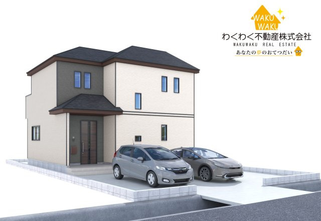島田市御仮屋町　全2棟／の外観パース|外観パースです