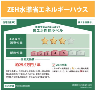 【省エネ性能ラベル】 | 町田市本町田9期新築戸建て